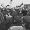 25 лютага 1990 года, перадвыбарчы мітынг, які скончыўся патрабаваннем прамога эфіру для БНФ на тэлебачанні  