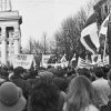 25 лютага 1990 года, перадвыбарчы мітынг, які скончыўся патрабаваннем прамога эфіру для БНФ на тэлебачанні  