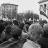 25 лютага 1990 года, перадвыбарчы мітынг, які скончыўся патрабаваннем прамога эфіру для БНФ на тэлебачанні  