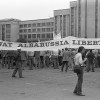 Год з дня абвяшчэння незалежнасці Беларусі. Мітынг на плошчы Незалежнасці